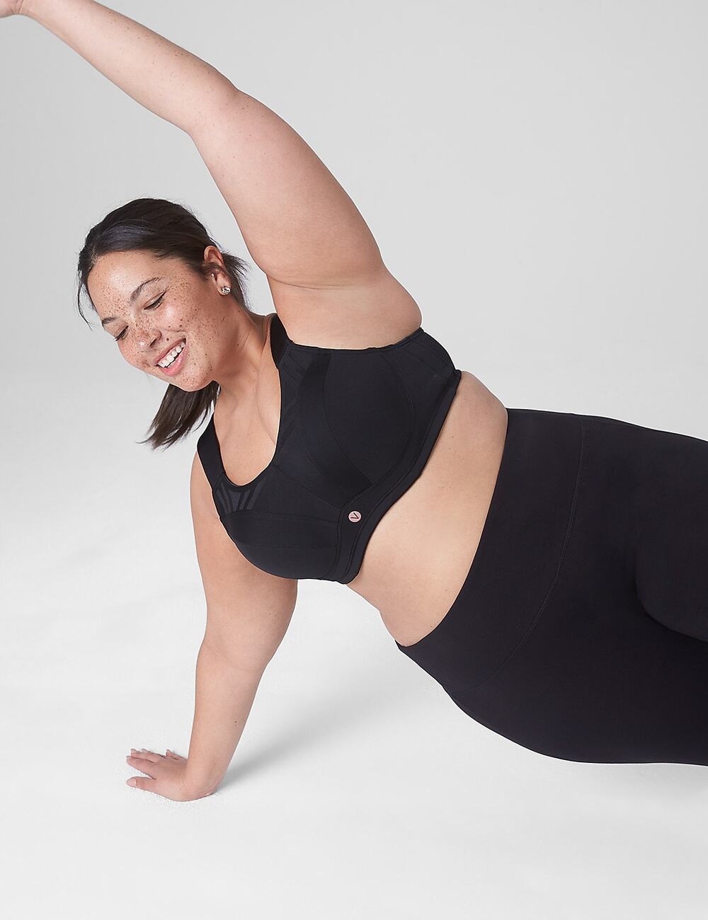 LIVI Lane Bryant Black Max Support Wicking Underwire Sports Bra Women's 40DDD